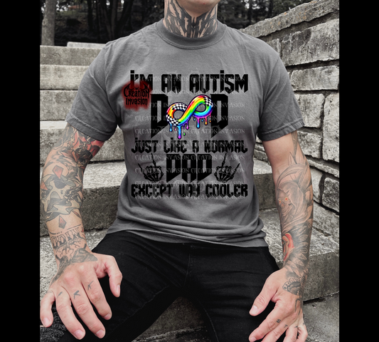Autism Dad- Black Lettering